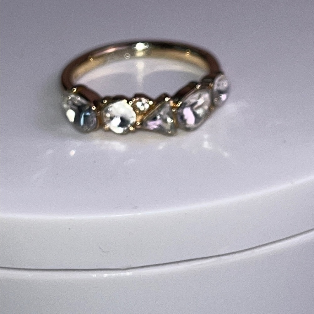 J. Crew Multi Rhinestone ring Size 8 - Picture 6 of 9